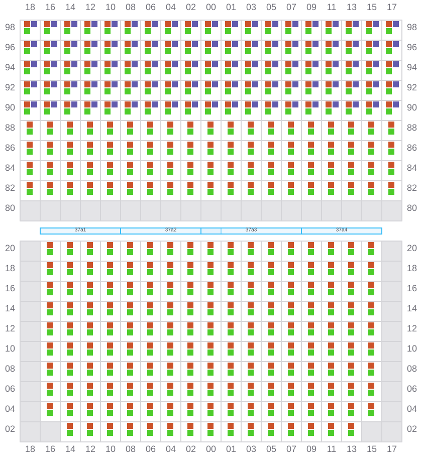 Bay 039 view and slots of HYUNDAI MARS