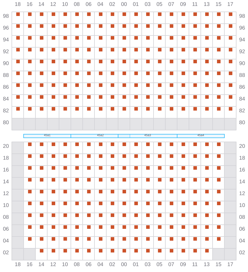 Bay 045 view and slots of HYUNDAI MARS