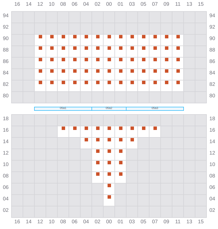 Bay 005 view and slots of CONTI CHIVALRY