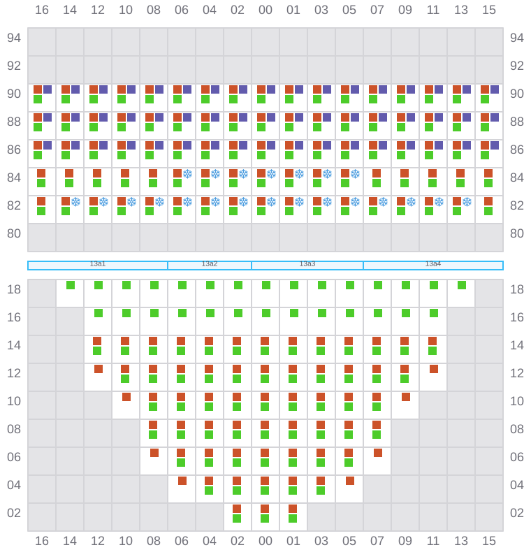 Bay 015 view and slots of CONTI CHIVALRY