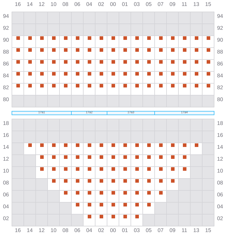 Bay 017 view and slots of CONTI CHIVALRY