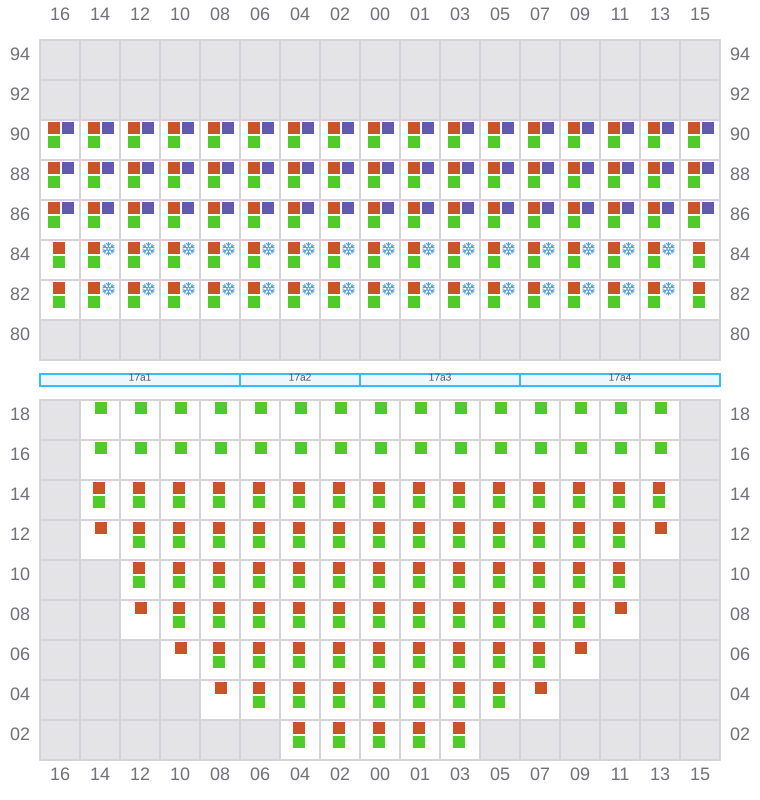 Bay 019 view and slots of CONTI CHIVALRY