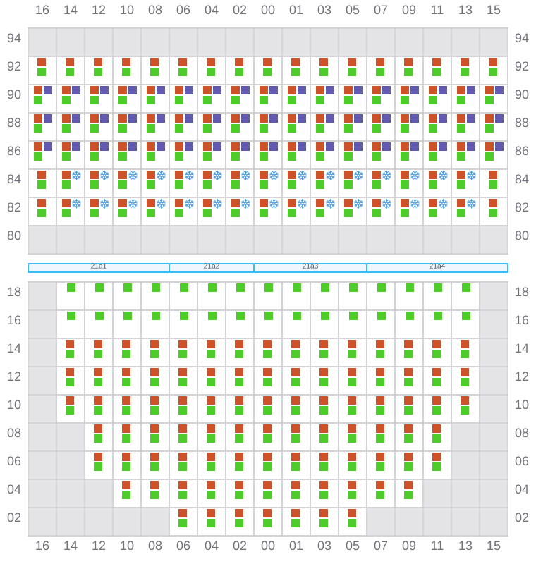 Bay 023 view and slots of CONTI CHIVALRY