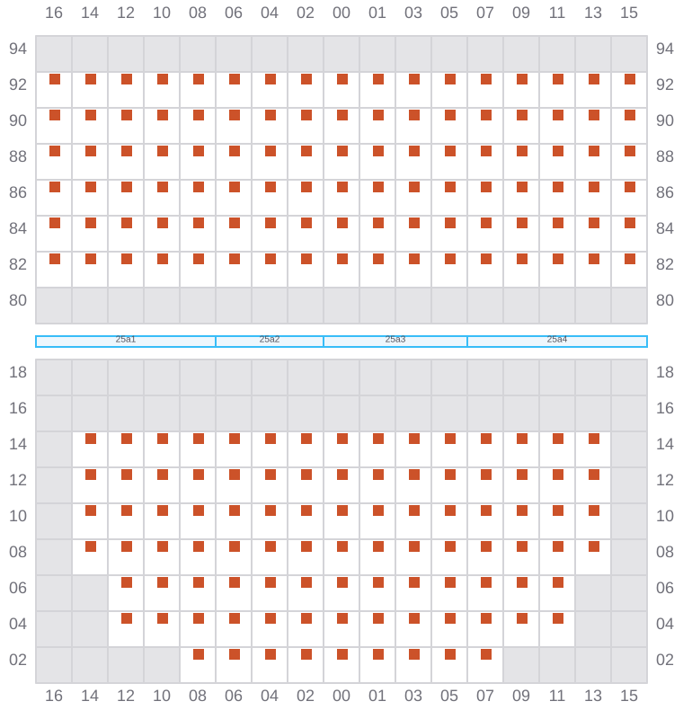 Bay 025 view and slots of CONTI CHIVALRY