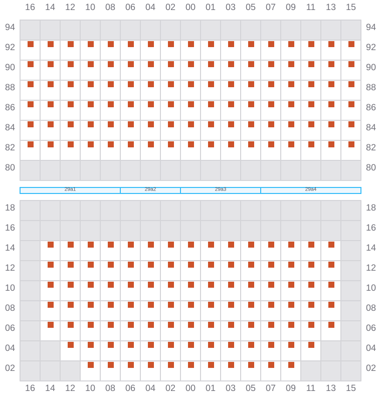 Bay 029 view and slots of CONTI CHIVALRY