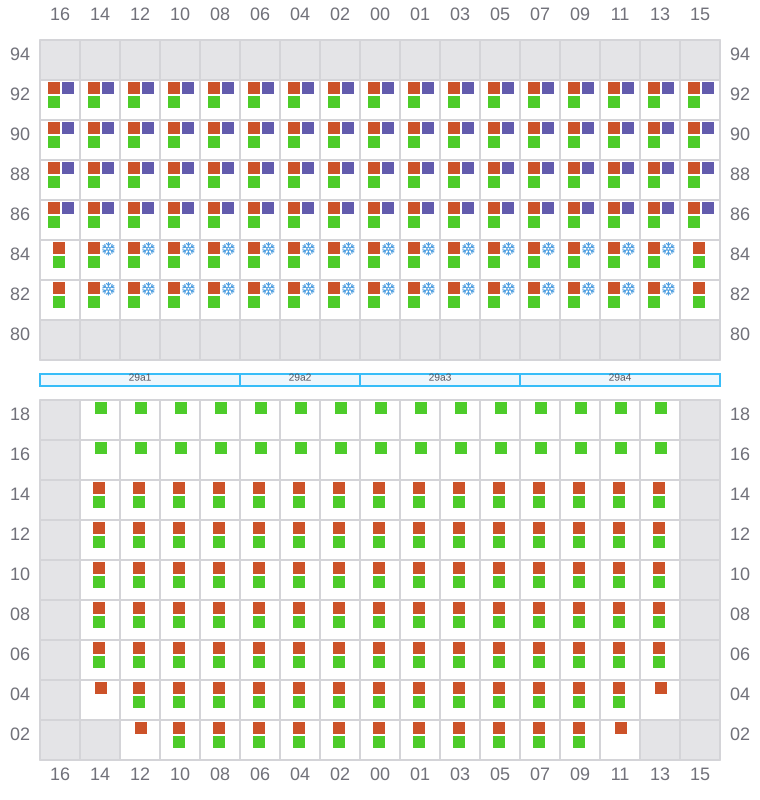 Bay 031 view and slots of CONTI CHIVALRY