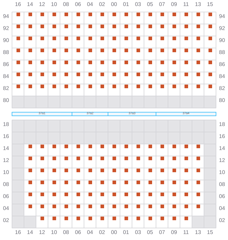 Bay 037 view and slots of CONTI CHIVALRY