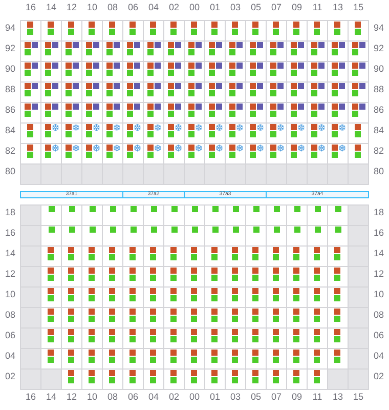 Bay 039 view and slots of CONTI CHIVALRY