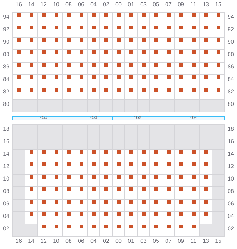 Bay 041 view and slots of CONTI CHIVALRY
