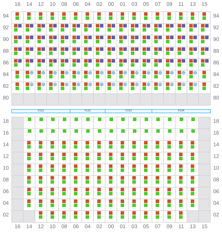 Bay 043 view and slots of CONTI CHIVALRY