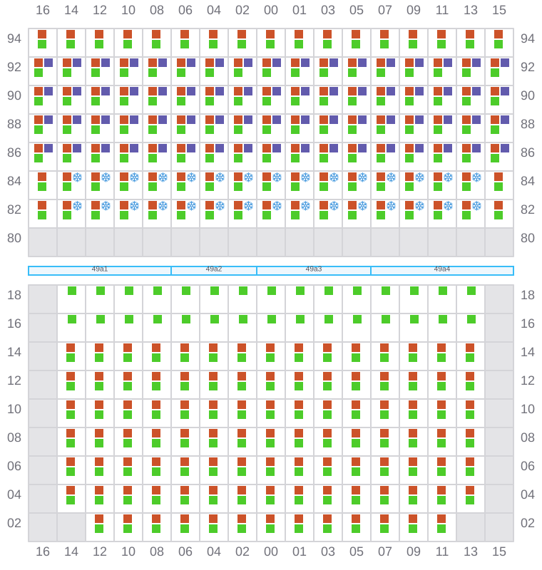 Bay 051 view and slots of CONTI CHIVALRY