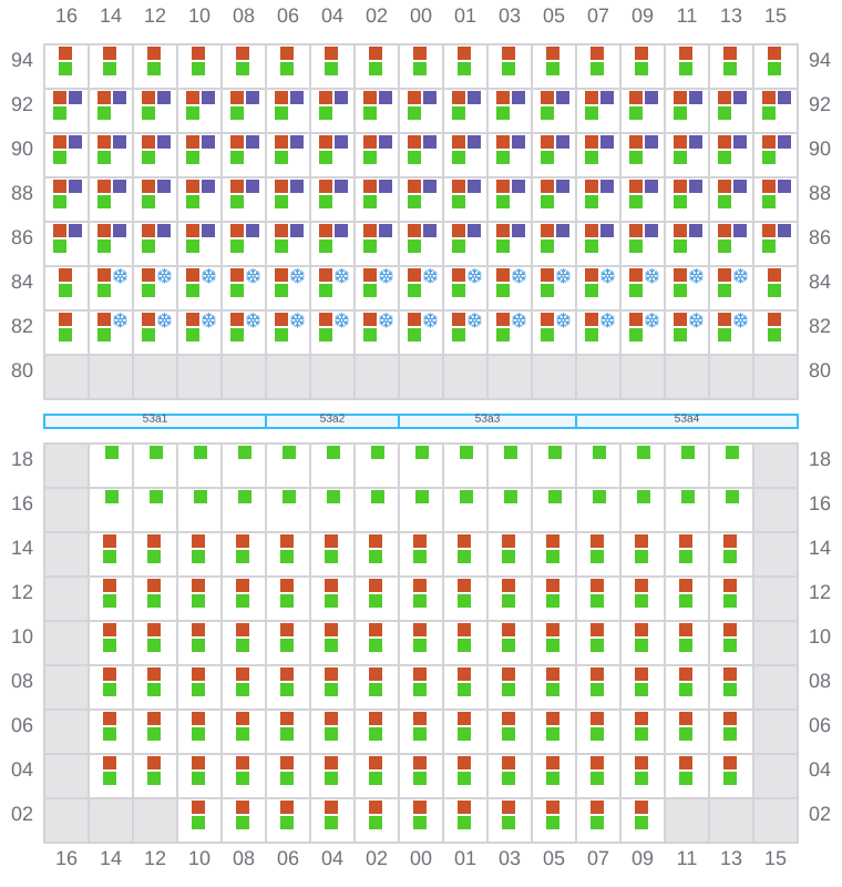 Bay 055 view and slots of CONTI CHIVALRY