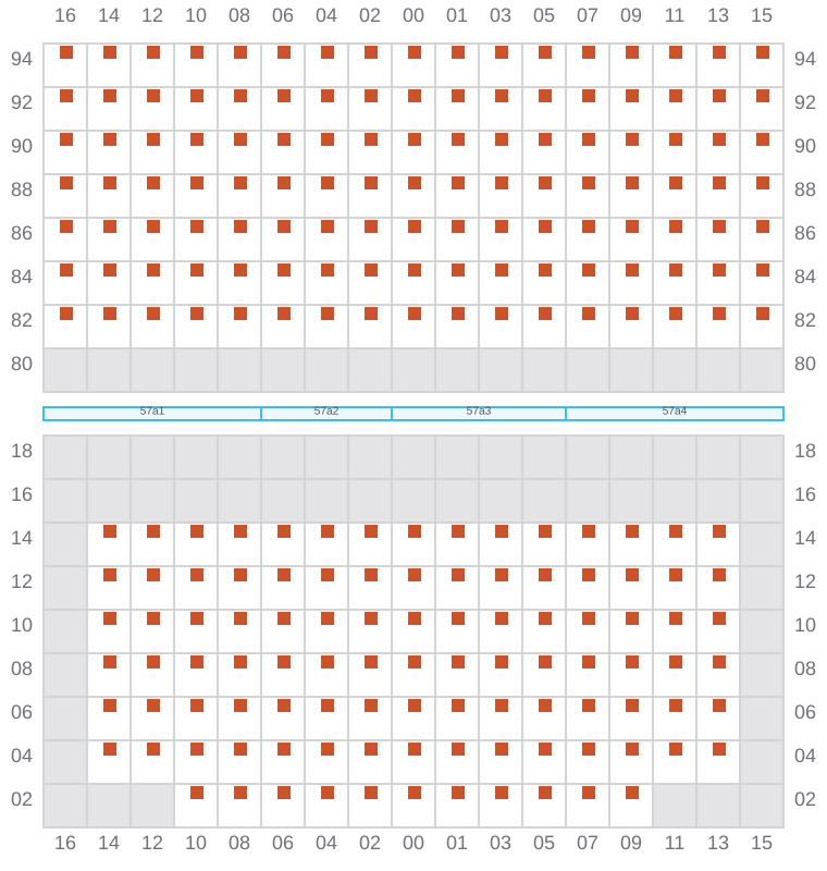 Bay 057 view and slots of CONTI CHIVALRY