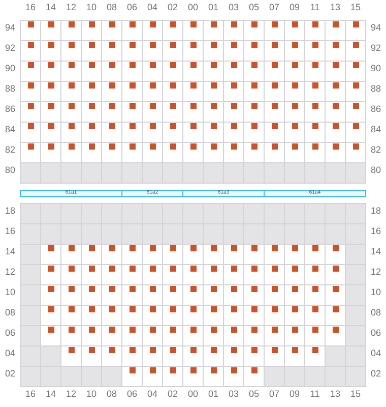 Bay 061 view and slots of CONTI CHIVALRY