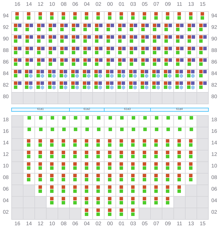 Bay 063 view and slots of CONTI CHIVALRY
