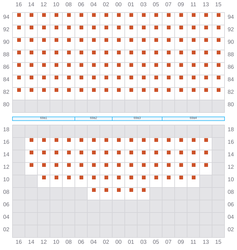 Bay 069 view and slots of CONTI CHIVALRY