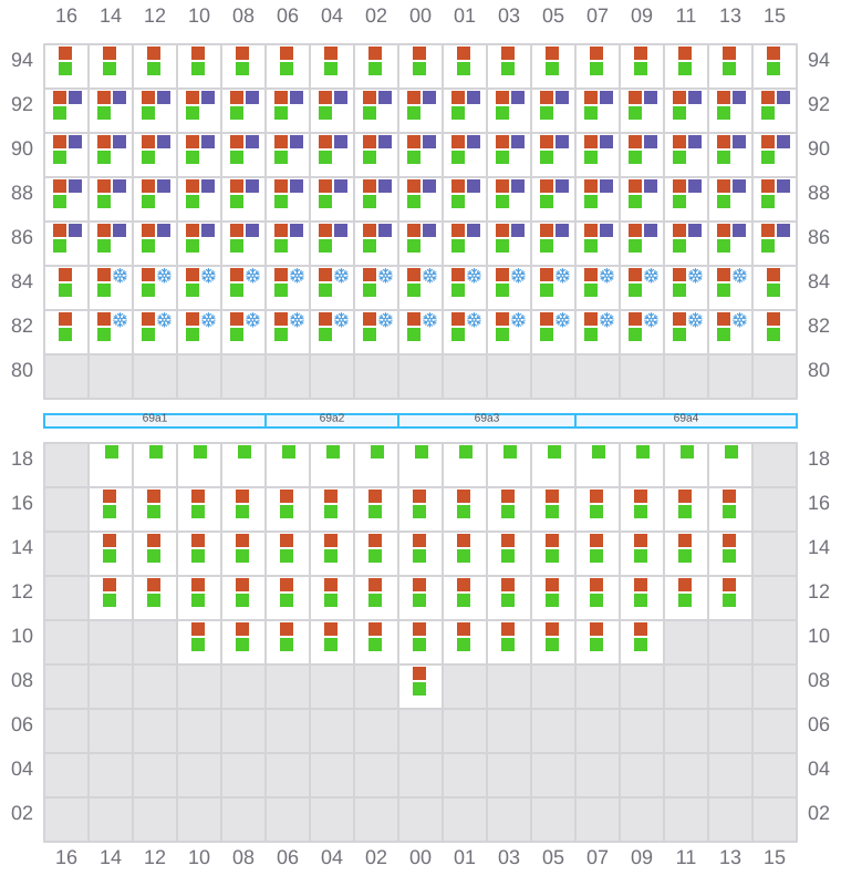 Bay 071 view and slots of CONTI CHIVALRY