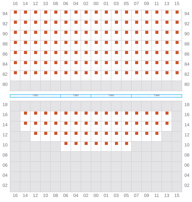 Bay 073 view and slots of CONTI CHIVALRY