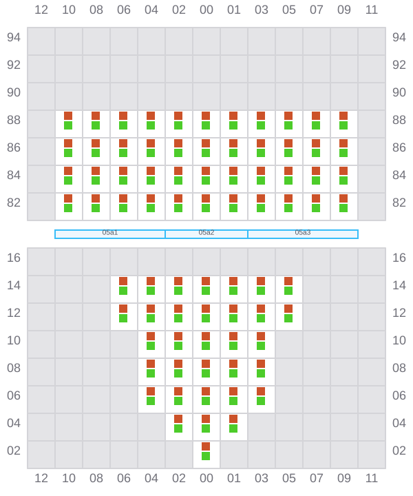 Bay 005 view and slots of HOPE ISLAND