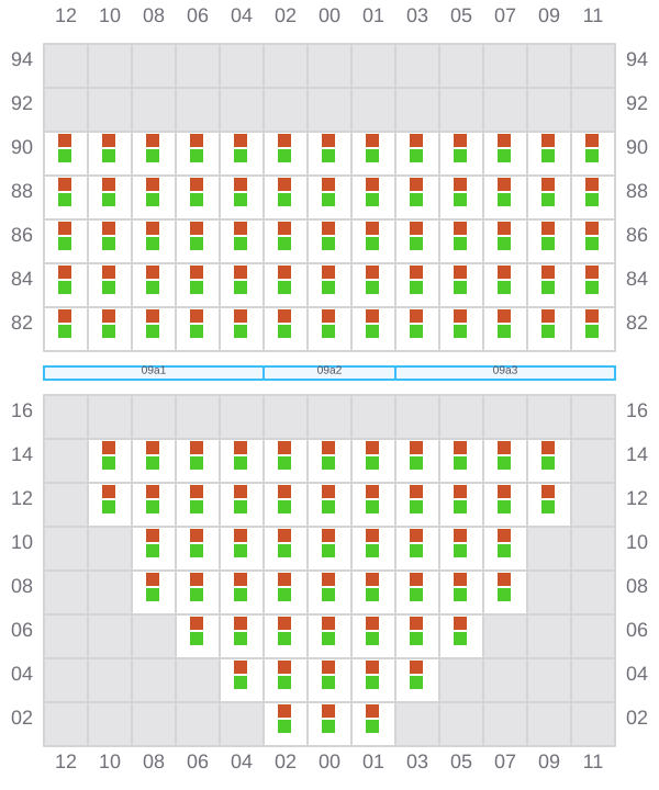 Bay 009 view and slots of HOPE ISLAND