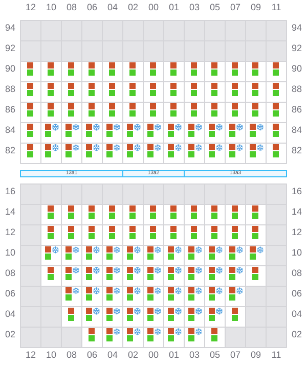 Bay 013 view and slots of HOPE ISLAND