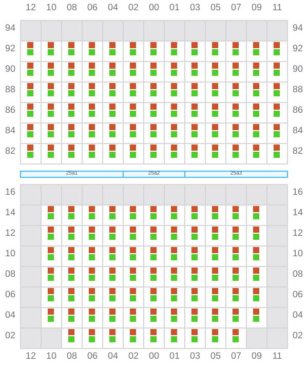 Bay 025 view and slots of HOPE ISLAND