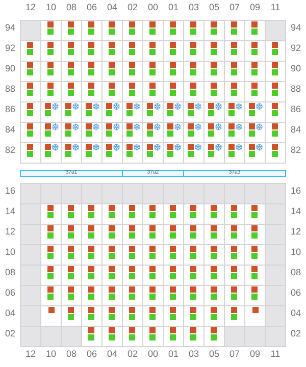 Bay 037 view and slots of HOPE ISLAND