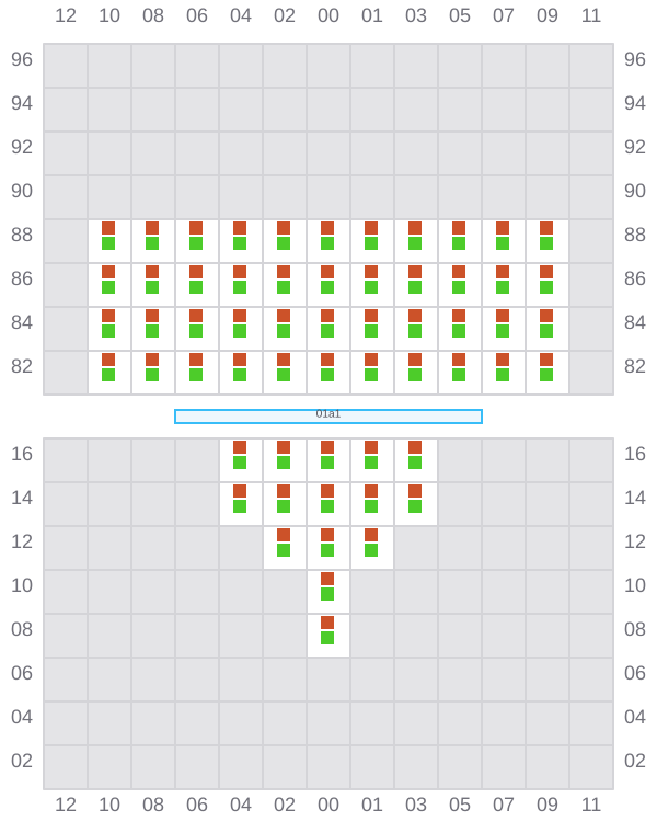 Bay 001 view and slots of RIO CADIZ