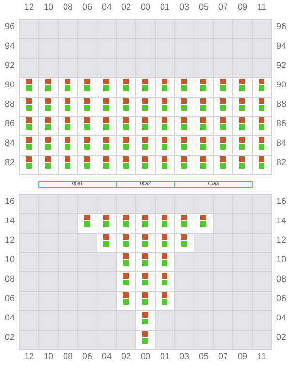 Bay 005 view and slots of RIO CADIZ