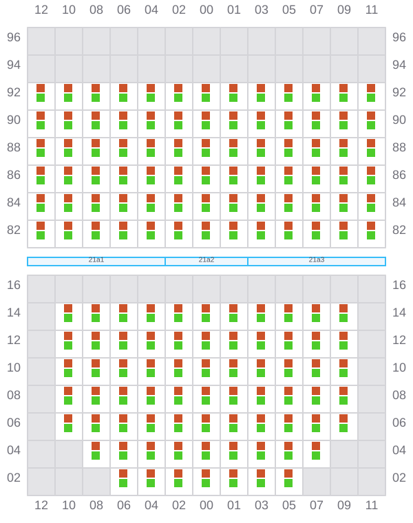 Bay 021 view and slots of RIO CADIZ