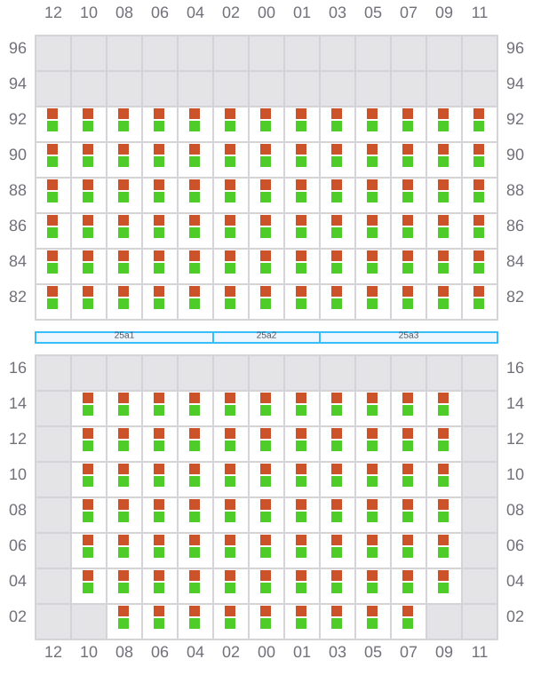 Bay 025 view and slots of RIO CADIZ