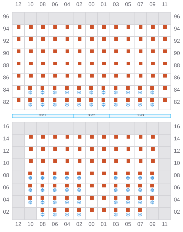 Bay 035 view and slots of RIO CADIZ