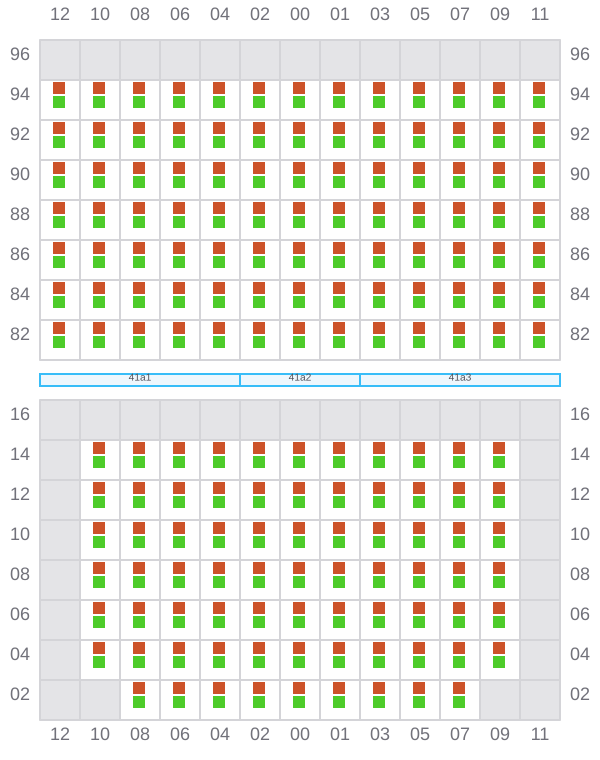 Bay 041 view and slots of RIO CADIZ