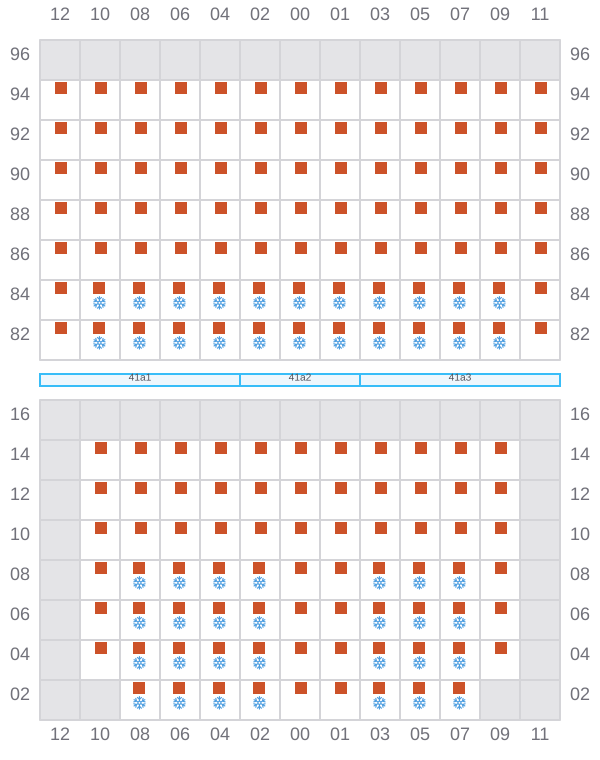 Bay 043 view and slots of RIO CADIZ