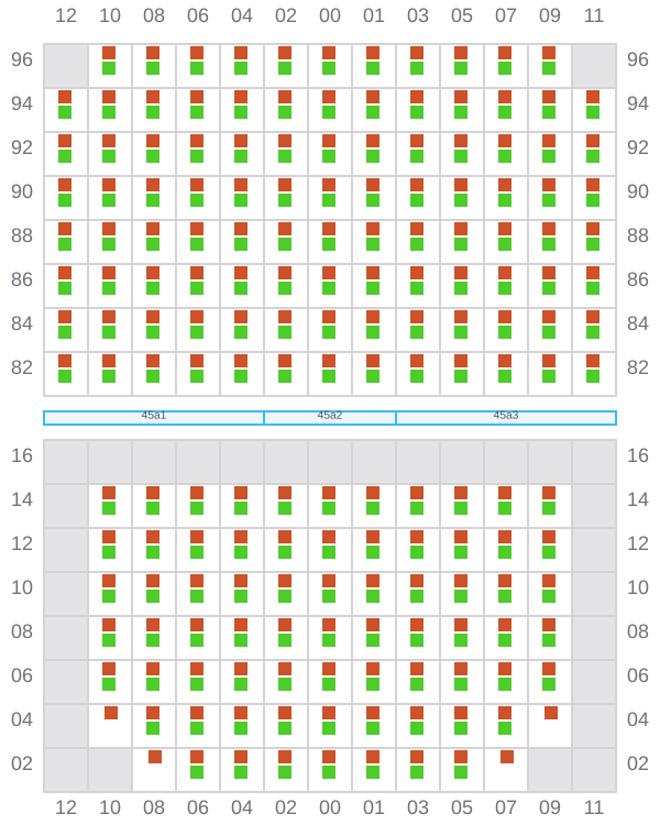 Bay 045 view and slots of RIO CADIZ