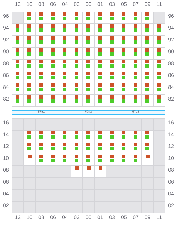 Bay 057 view and slots of RIO CADIZ