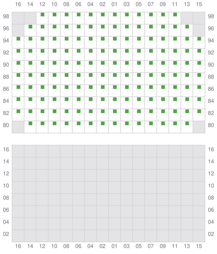 Bay 063 view and slots of MSC CADIZ