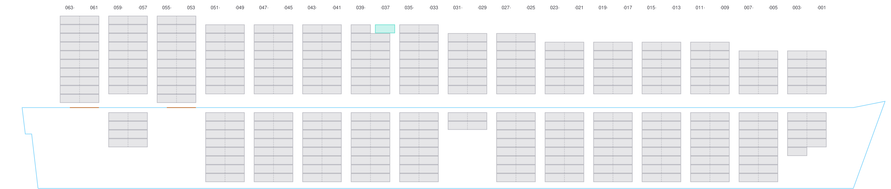Side view of MSC CADIZ