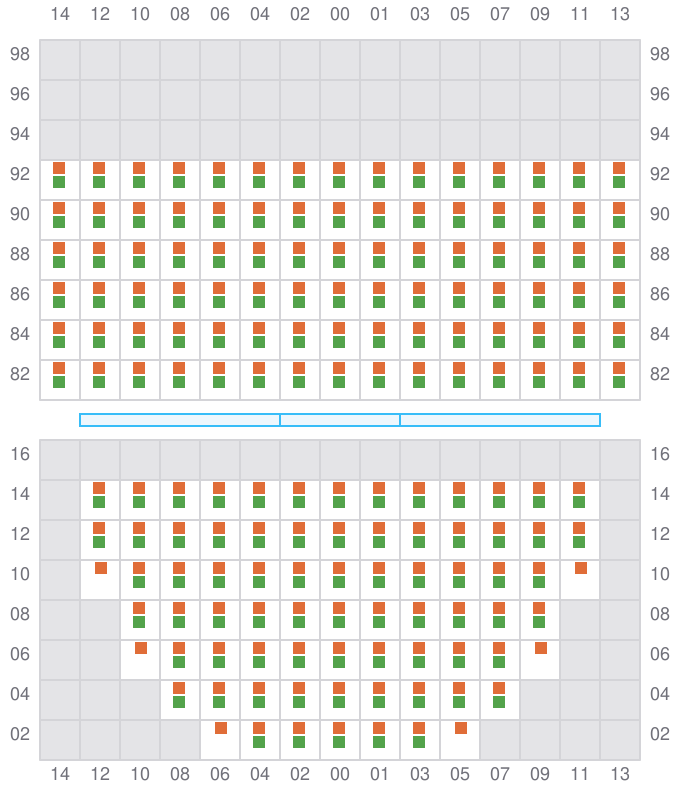 Bay 019 view and slots of YM EVOLUTION