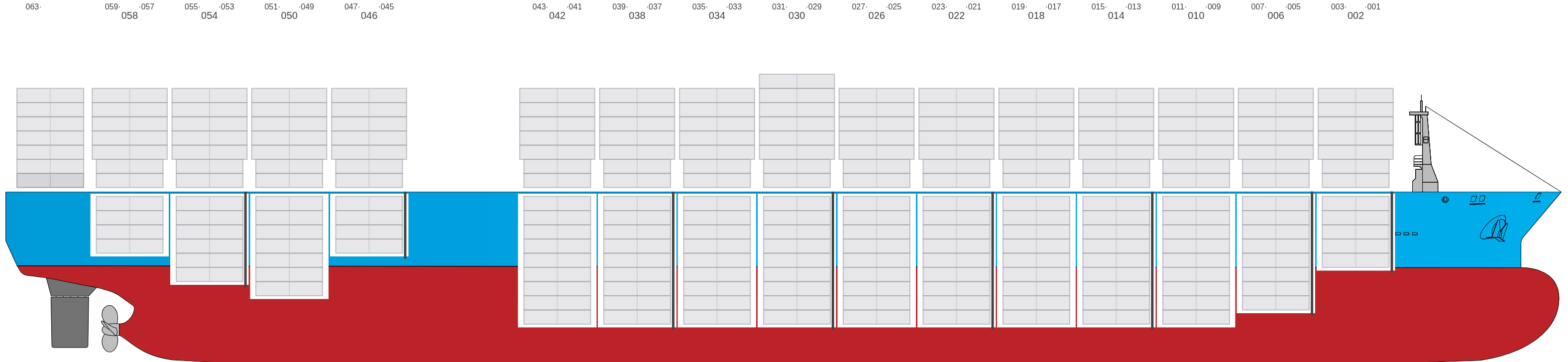 Side view of MSC TASMAN VI