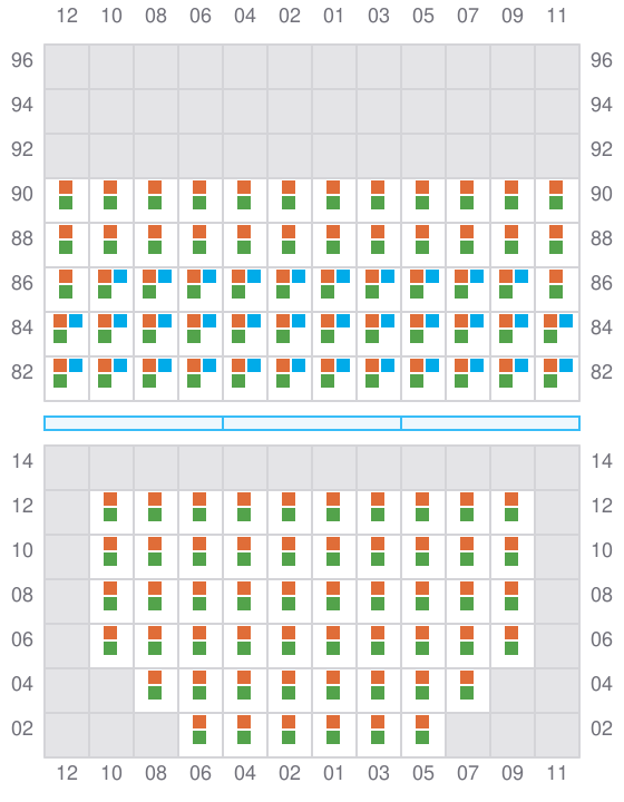 Bay 013 view and slots of SPECTRUM N