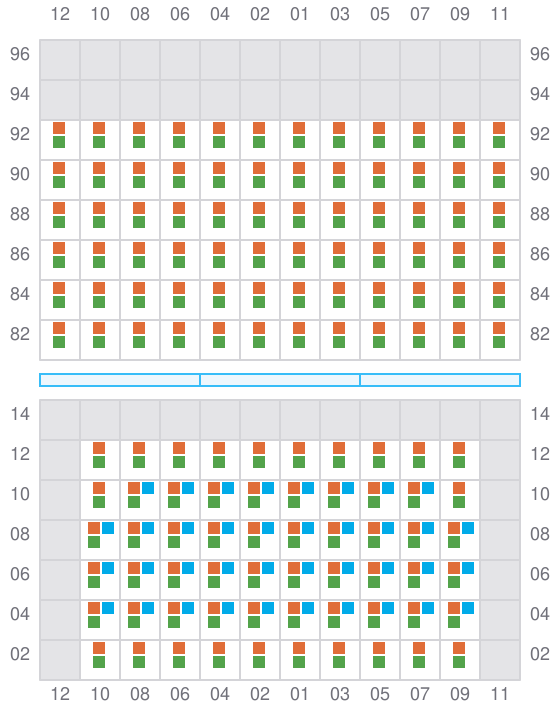 Bay 021 view and slots of SPECTRUM N