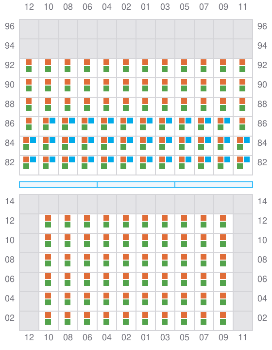 Bay 025 view and slots of SPECTRUM N