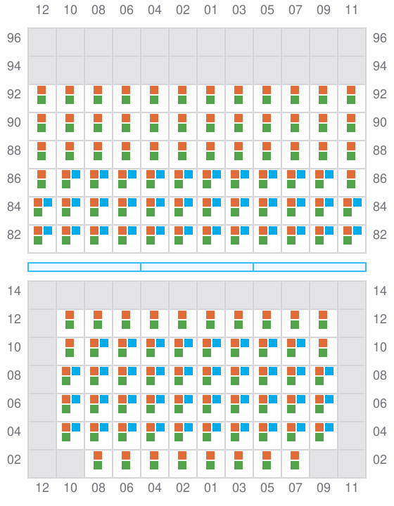 Bay 029 view and slots of SPECTRUM N