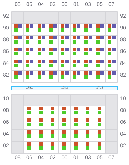Bay 017 view and slots of HE BIN