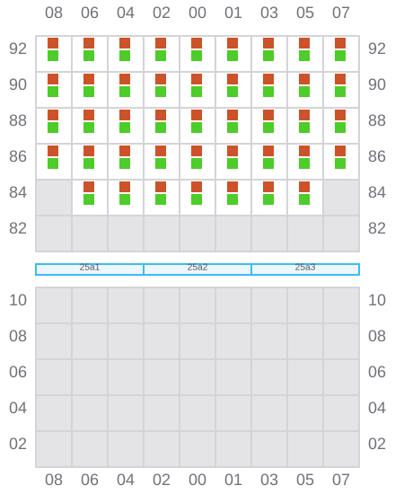 Bay 025 view and slots of HE BIN