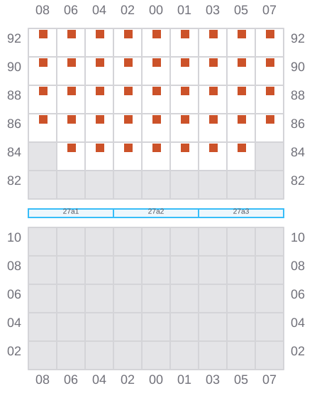 Bay 027 view and slots of HE BIN