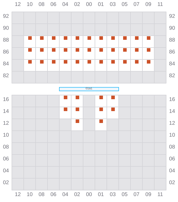 Bay 001 view and slots of GSL CHATEAU DIF