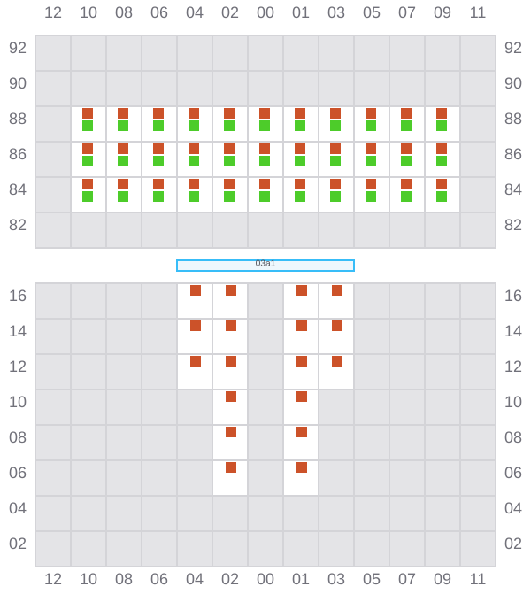 Bay 003 view and slots of GSL CHATEAU DIF