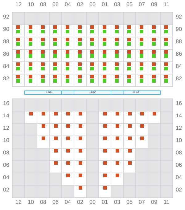 Bay 011 view and slots of GSL CHATEAU DIF